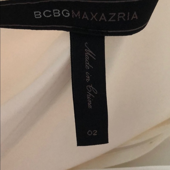 BCBG MAXAZRIA STRAPLESS IVORY PLEATED DRESS - Picture 6 of 8